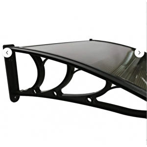 Kapı Pencere Üstü Pratik Sundurma 120 X 60 Bronz - Siyah