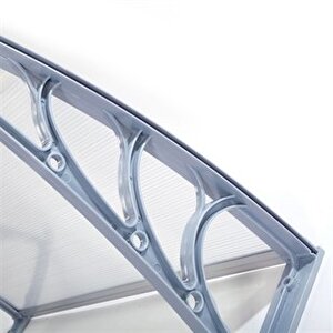 Kapı Pencere Üstü Pratik Sundurma 200 X 100 Cm Gri