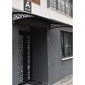 Azalea Alüminyum Kapı Üstü Pratik Sundurma 150x105 Cm Antrasit Gri