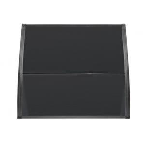 Lupin Kapı Pencere Üstü Pratik Sundurma 105x120 - Siyah