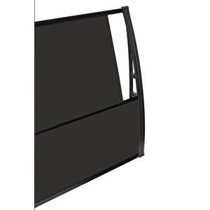 Lupin Kapı Pencere Üstü Pratik Sundurma 105x120 - Siyah