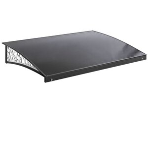 Azalea Alüminyum Ayaklı Kapı Üstü Pratik Sundurma 135x105 Cm Antrasit Gri