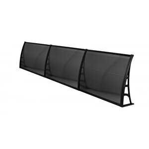 Lotus Kapı Pencere Üstü Pratik Sundurma 70x360 - Siyah