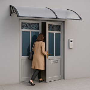 Cosmos Kapı Pencere Üstü Pratik Sundurma 105x240 - Şeffaf