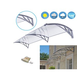 Kapı Pencere Üstü Pratik Sundurma 300 X 100 Cm Gri