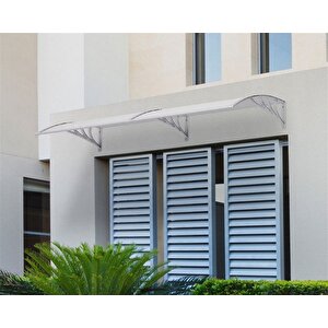Kapı Pencere Üstü Pratik Sundurma 300 X 100 Cm Gri