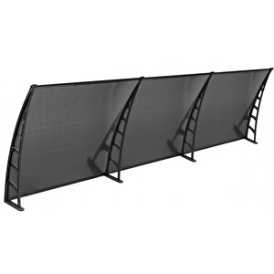 Cosmos Kapı Pencere Üstü Pratik Sundurma 105x360 - Siyah