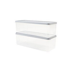 Derin Dondurucu Saklama Kabı – Kapaklı – Şeffaf, Bpa’sız, Sızdırmaz, Gri, 2l Şeffaf