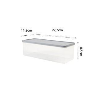 Derin Dondurucu Saklama Kabı – Kapaklı – Şeffaf, Bpa’sız, Sızdırmaz, Gri, 2l Şeffaf