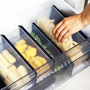 Derin Dondurucu Saklama Kabı – Kapaklı – Şeffaf, Bpa’sız, Sızdırmaz, Gri, 2l