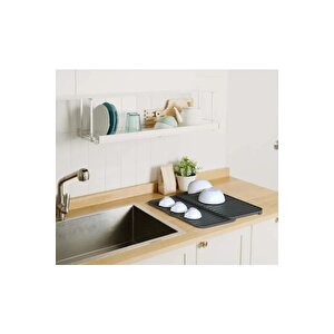 Genişleyebilir Kokusuz Bulaşıklık | Tezgâh Üstü Ayarlanabilir Bulaşık Kurutmalık Raf, Antrasit Antrasit