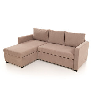 Pafu Kado Yataklı Köşe Koltuk Takımı - Bohem Vizon