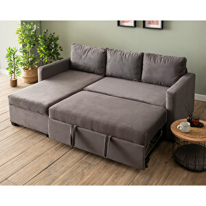 Kado Yataklı Köşe Koltuk Takımı  - Soho Gri