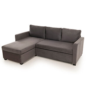 Pafu Kado Yataklı Köşe Koltuk Takımı  - Soho Gri