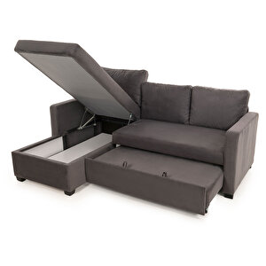 Pafu Kado Yataklı Köşe Koltuk Takımı  - Soho Gri