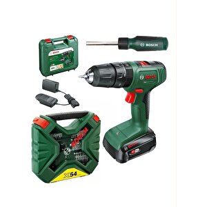 Easyımpact 18v-40 Akülü Vidalama (tek) Batarya 2 Ah ,bosch 54 Parça Vidalama Ucu Ve Tornavida