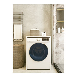 Çamaşır Makinesi Dolabı Parlak Beyaz Modern Banyo Dolabı Alt