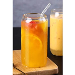 Eğimli Kalın Cam Kokteyl Pipet 12'li