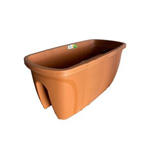 Sy-5710 Opal Balkon Küpeşte Saksı 15 Litre Kiremit 4 Adet