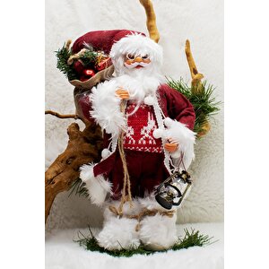 Luxury Full Noel Baba Santa Claus Yılbaşı Süsü 32cm