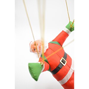 Premium Parşütlü Noel Baba Yılbaşı Süs 68 Cm