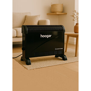 German Ch-2000 Black Homojen Teknoloji Yeni Nesil Sessiz Konvektör Isıtıcı Düşük Tüketim