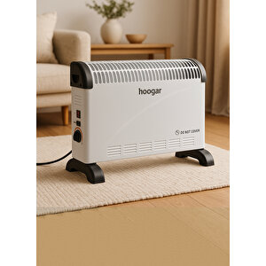 German Ch-2000 White Homojen Teknoloji Yeni Nesil Sessiz Konvektör Isıtıcı Düşük Tüketim