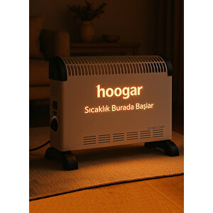 German Ch-2000 White Homojen Teknoloji Yeni Nesil Sessiz Konvektör Isıtıcı Düşük Tüketim