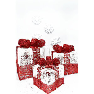 Waldern Yılbaşı Çam Ağacı Hediye Paketi 3lü Set Küçük-orta-büyük Dekoratif Süs