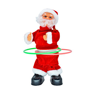 Waldern Premium Hareketli Hulahoop Noel Baba Dekoratif Yılbaşı Süsü