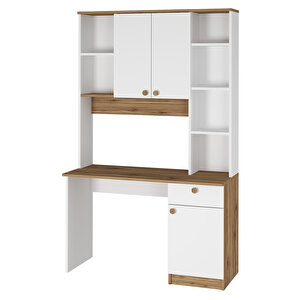 Nehir Çekmeceli Dolaplı Raflı Çalışma Masası Bilgisayar Masası Nhr02