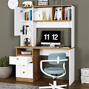 Rüya Çekmeceli Dolaplı Raflı Çalışma Masası Bilgisayar Masası Ry02