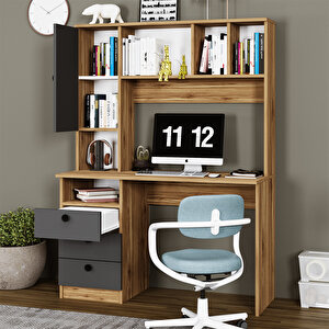 Rüya Çekmeceli Dolaplı Raflı Çalışma Masası Bilgisayar Masası Ry06