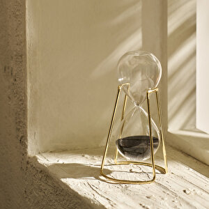 Dune Kum Saati Siyah (9x9x16 Cm) Siyah