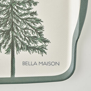 New Year Melamin Tepsi Yeşil (42x31 Cm) Yeşil Yeşil