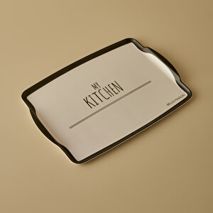 My Kitchen Melamin Tepsi Siyah (42x31 Cm) Siyah Siyah