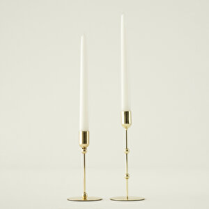 Rosel Şamdan Gold (8x8x15 Cm) Gold