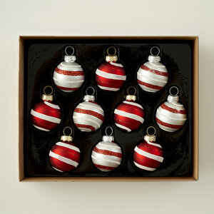 Christmas Mini Ball Yılbaşı Süsü Kırmızı (19x15x4 Cm) Kırmızı