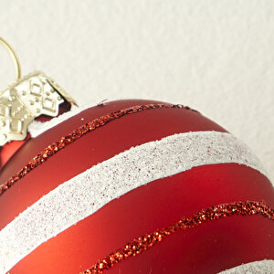 Christmas Mini Ball Yılbaşı Süsü Kırmızı (19x15x4 Cm) Kırmızı