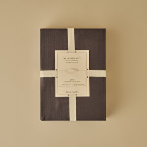 %100 Pamuk Saten Supreme Tek Kişilik Nevresim Seti Antrasit (160x220 Cm) Antrasit