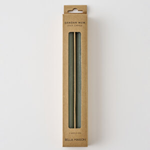 Noir Şamdan Mum 2'li Yeşil (25x2 Cm) Yeşil