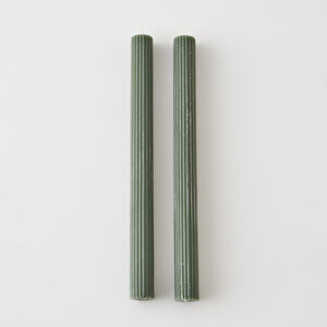 Noir Şamdan Mum 2'li Yeşil (25x2 Cm) Yeşil