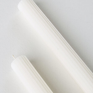 Noir Şamdan Mum 2'li Ekru (25x2 Cm) Ekru