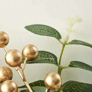 Christmas Yılbaşı Dal Çiçek Gold (38 cm)