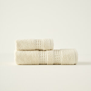 %100 Pamuk Peggy Yüz Havlusu Krem (50x90 Cm) Krem Krem