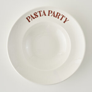 New Year Yılbaşı Makarna Tabağı Kırmızı (27 cm)