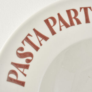 New Year Yılbaşı Makarna Tabağı Kırmızı (27 cm)