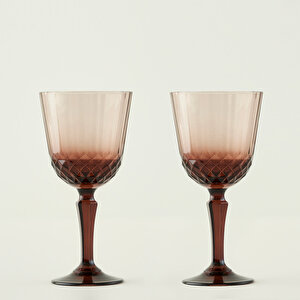 Colore Kesme Kadeh 2'li Kahverengi (310 Cc)