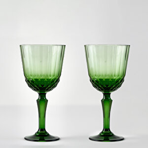 Colore Kesme Kadeh 2'li Yeşil (310 Cc)