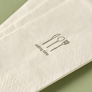 Eating Time 100'lü Peçete Beyaz (33x33 Cm)